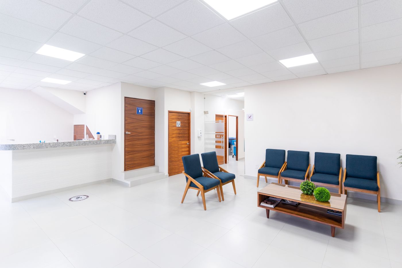 A bright, calm clinic waiting area